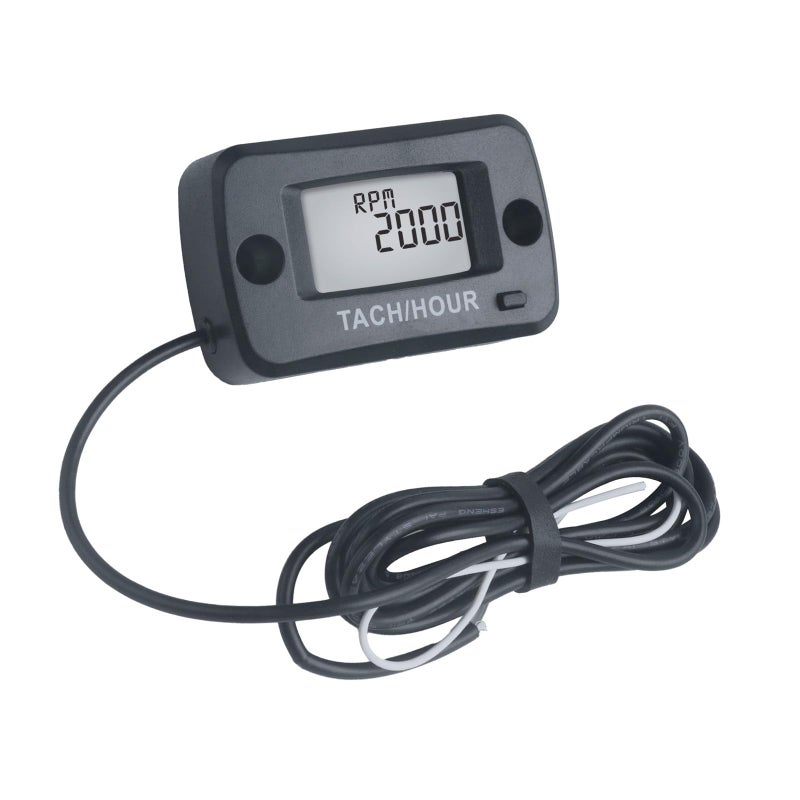 Runleader Digital Self Powered Tach/Hour Meter,Maintenance Interval Time,RPM Alert for Riding Lawn Tractor Generator Compressor Outboards Motor Jetski Chainsaws Dirtbike Scooter. - Image 1